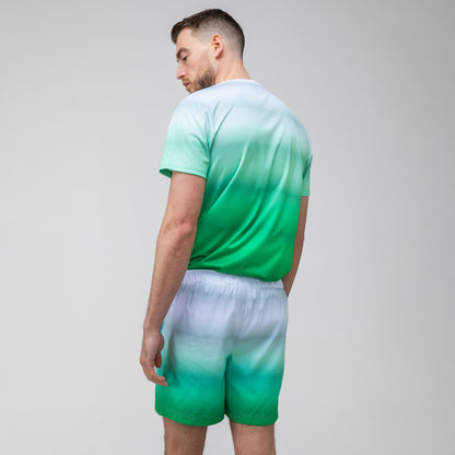 Celtic Green Gradient Pattern Swim Shorts