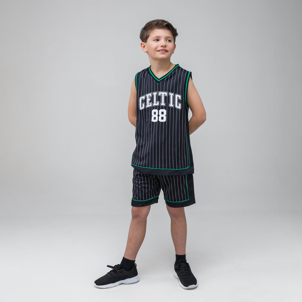 Celtic Junior Pinstripe Basketball Shorts