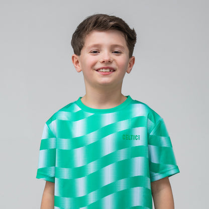 Celtic Junior Wavy Stripe T-Shirt