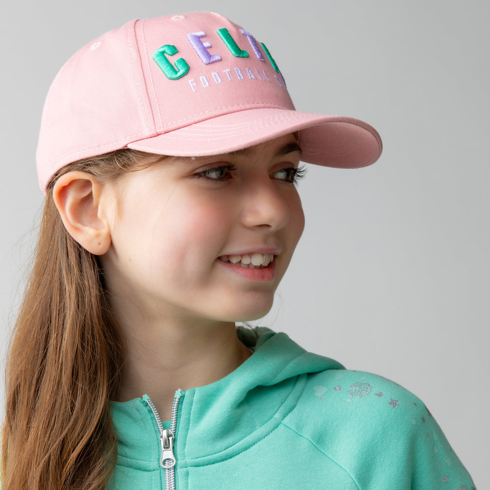 Celtic Junior Pink Text Cap