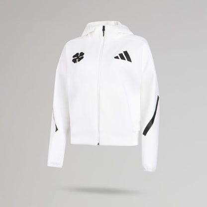 adidas Celtic Women's Z.N.E. White Zip Hoodie