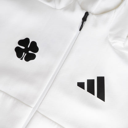 adidas Celtic Women's Z.N.E. White Zip Hoodie