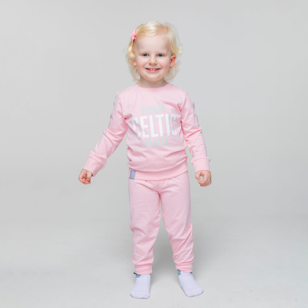 Celtic Infant Pink Future Player Trouser Pyjamas