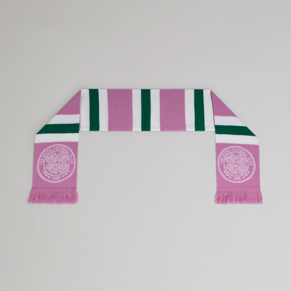 Celtic Women's Green and Pink Scarf