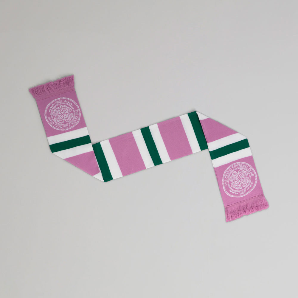 Celtic Women's Green and Pink Scarf