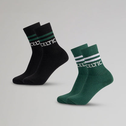 Celtic 2 Pack Junior Crew Socks