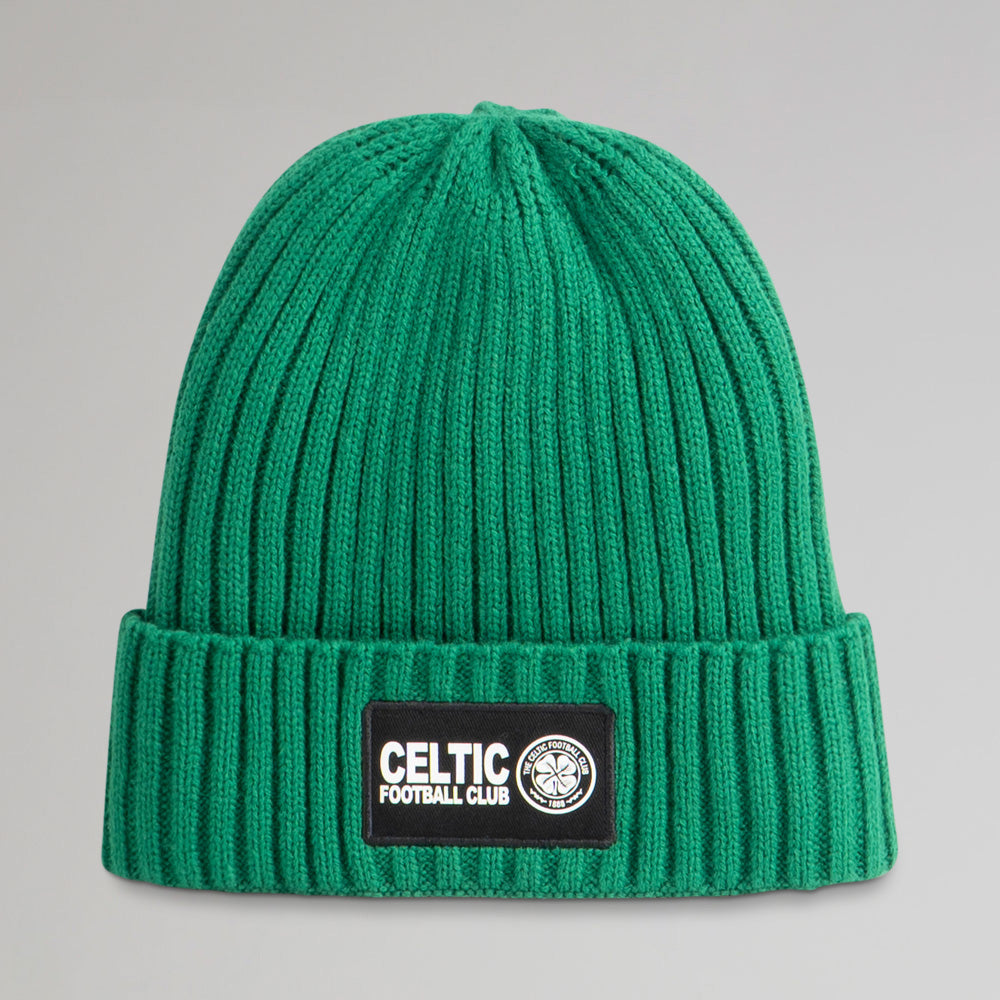 Celtic Ribbed Patch Beanie