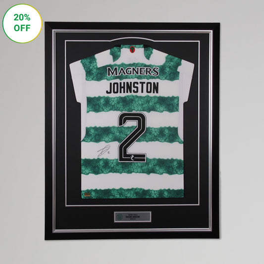 Celtic 23/24 Alistair Johnston Framed Signed Shirt