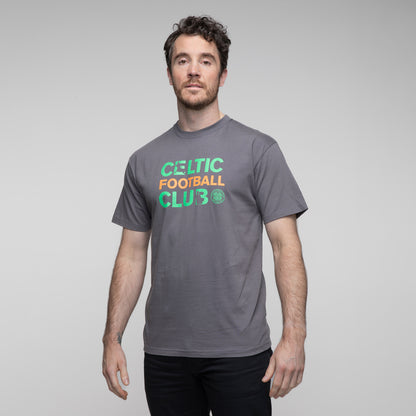 Celtic Football Club Text Dark Grey T-Shirt