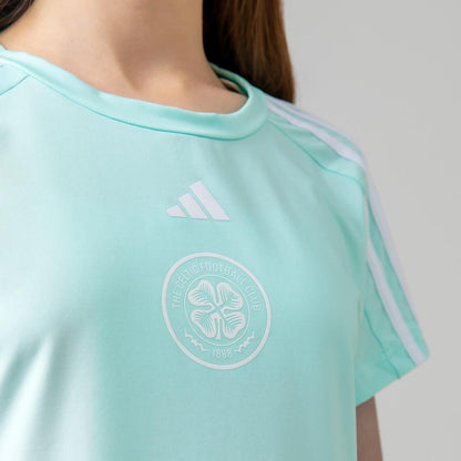 adidas Celtic 여아 3-스트라이프 티셔츠