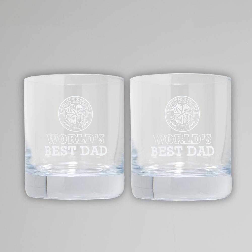 Celtic World's Best Dad Glencairn ウイスキーグラスセット