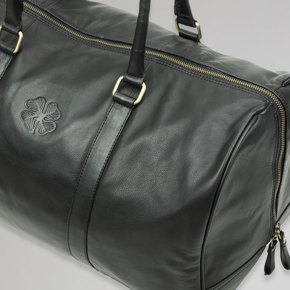 Celtic Leather Clover Holdall - Black