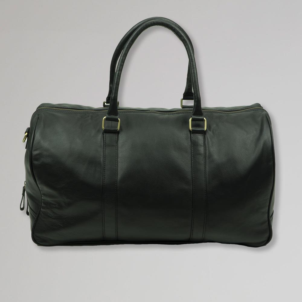 Celtic Leather Clover Holdall - Black