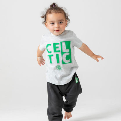 Celtic Infants グレー ケルト テキスト T シャツ