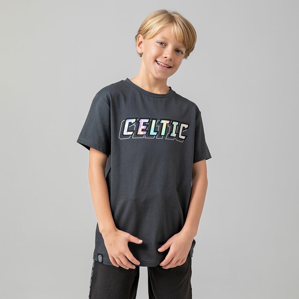 Celtic Junior Black Text T-Shirt