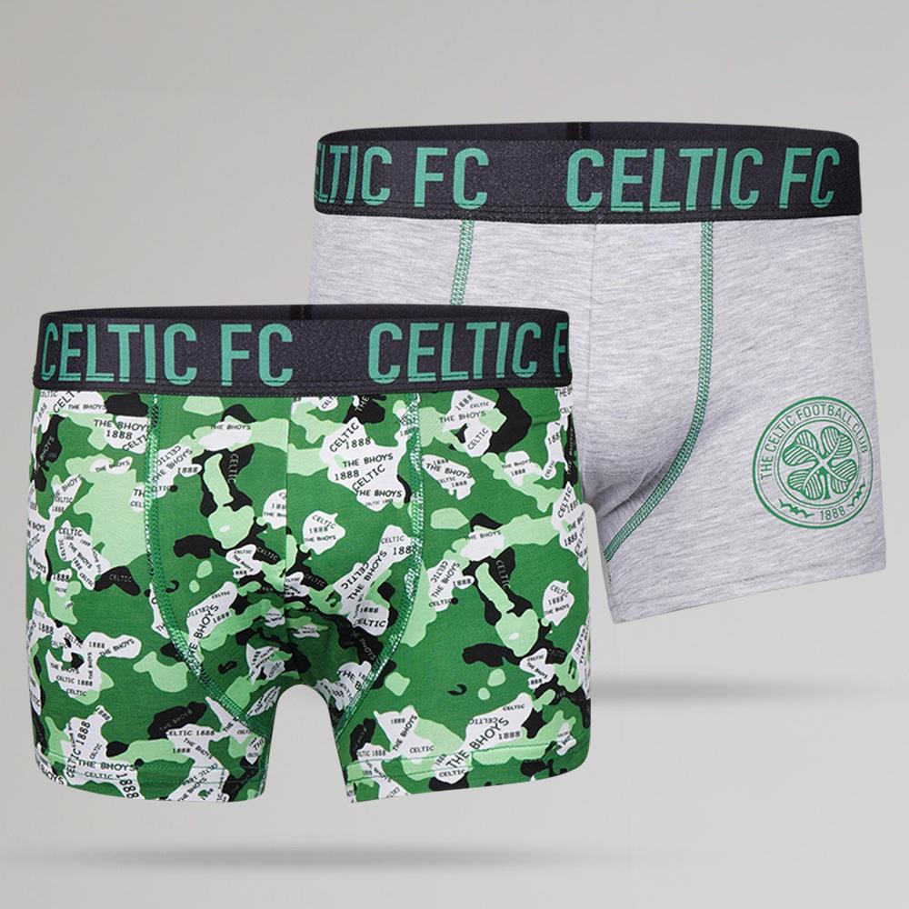 Celtic Junior 2 Pack Boxer Shorts