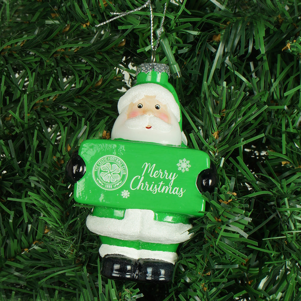 Celtic Christmas Santa Sign Tree Decoration