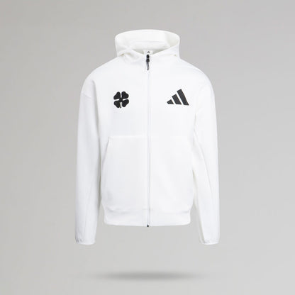 adidas Celtic Z.N.E. White Zip Hoodie