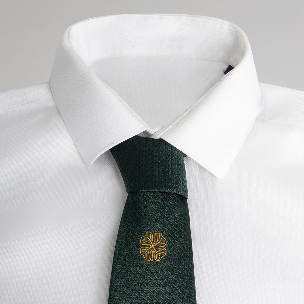 Celtic Textured Gold Clover Tie