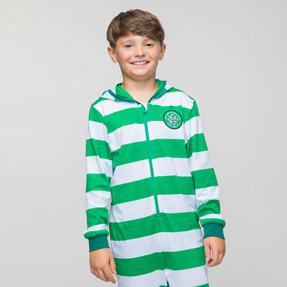 Celtic Junior Hooped Zipped Onesie