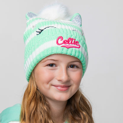 Celtic Junior Hooped Unicorn Beanie