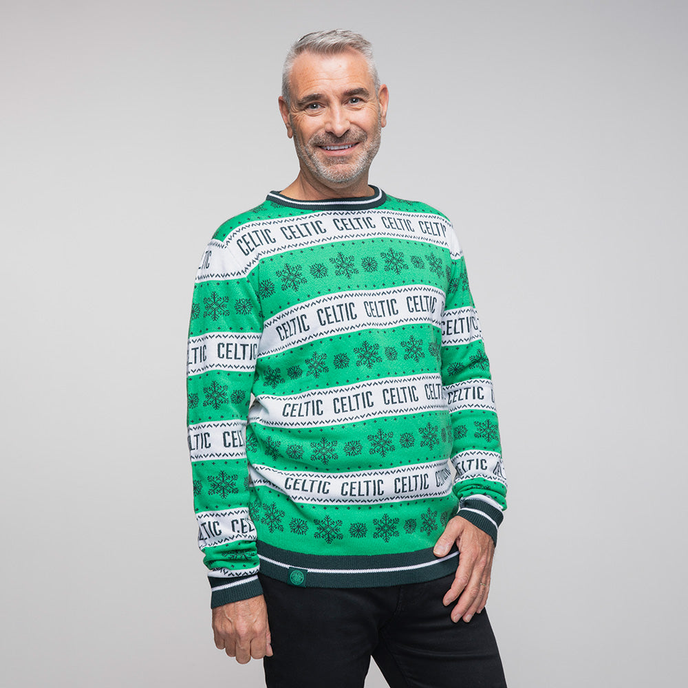 Celtic Adult Hooped Christmas Jumper