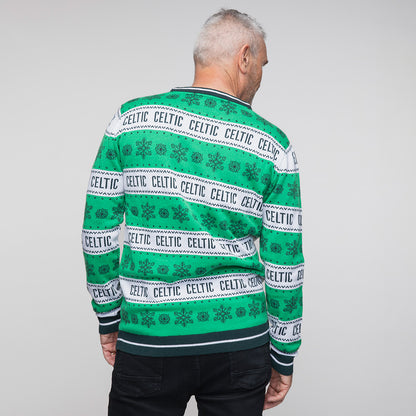 Celtic Adult Hooped Christmas Jumper