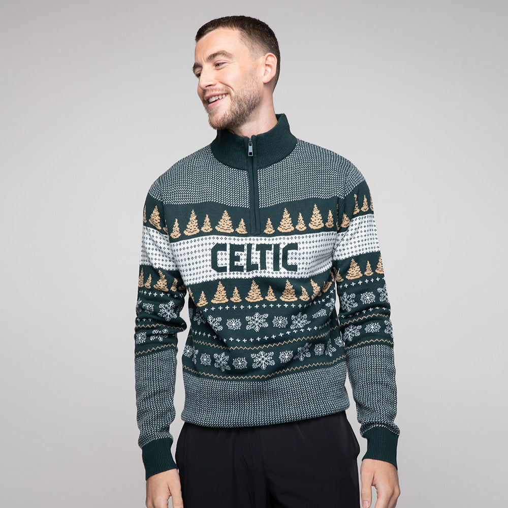 Celtic Adult Christmas Quarter Zip Jumper